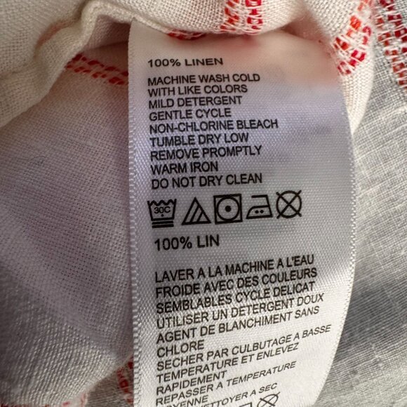 Tommy Bahama Linen Jacket Womens NEW M Marcella Stripe Bell Sleeve Pink - Picture 4 of 7